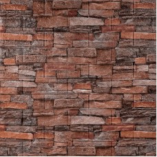 Самоклеящаяся декоративная 3D панель под кирпич красный песчаник 700x770x5мм (058) SW-00000177