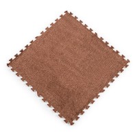 Підлога-пазл плюшевий КОРИЧНЕВИЙ 60*60*1cm (D) SW-00002083