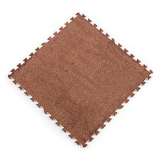 Підлога-пазл плюшевий КОРИЧНЕВИЙ 60*60*1cm (D) SW-00002083