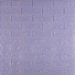 3D панель самоклеюча цегла Світло - фіолетова 700х770х3мм (015-3) SW-00000574