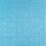 3D панель самоклеюча цегла Блакитна 700х770х3мм (005-3) SW-00000232
