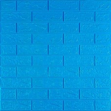 3D панель самоклеюча цегла Синій 700х770х3мм (003-3) SW-00000661
