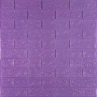3D панель самоклеющаяся кирпич Пурпурный 700x770x3мм (014-3) SW-00000863