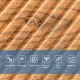 Самоклеюча декоративна 3D панель Бамбук Дерево Золото 500х500х5мм SW-00002885