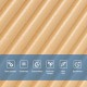 Самоклеюча декоративна 3D панель Бамбук Жовто-пісочний 500х500х5мм SW-00002879
