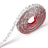 Молдинг 4950х20х7 мм Белый с серебром SW-00002679