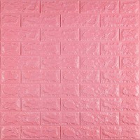 3D панель самоклеющаяся кирпич Розовый 700x770x7мм (004-7) SW-00000057