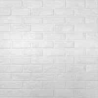 Самоклеящаяся 3D панель культурный камень белый 700х800х8мм (196) SW-00000485