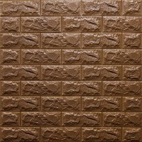 3D панель самоклеющаяся кирпич Коричневый 700x770x7мм (020-7) SW-00000053