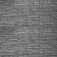 Самоклеящаяся 3D панель культурный камень серебро 700х770х5мм (156) SW-00000751