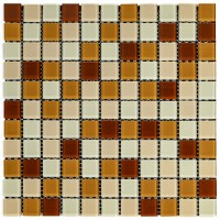 Мозаика из декоративного стекла коричнеая 298х298х4,5мм SW-00002363