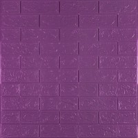 016-3 Панель стеновая 3D 700х770х3мм (кирпич) Фиолетовый SW-00003248