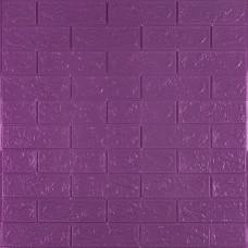 016-3 Панель стеновая 3D 700х770х3мм (кирпич) Фиолетовый SW-00003248