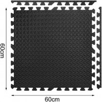 Пол пазл - модульное напольное покрытие черное 600x600x10мм (МР15) SW-00001169
