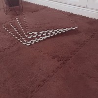 Пол-пазл плюшевый КОРИЧНЕВЫЙ 30*30*1cm (D) SW-00002082