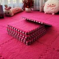 Пол-пазл плюшевый РОЗОВЫЙ 30*30*1cm (D) SW-00002092