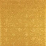 3D панель самоклеющаяся кирпич Золотой 700x770x3мм (011-3) SW-00000676