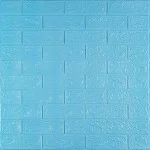 3D панель самоклеющаяся кирпич Голубой 700x770x3мм (005-3) SW-00000232