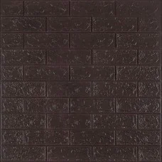 3D панель самоклеюча цегла Чорний шоколад 700х770х3мм (018-3) SW-00000543