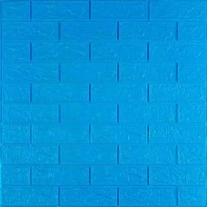 3D панель самоклеюча цегла Синій 700х770х3мм (003-3) SW-00000661