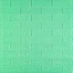 3D панель самоклеющаяся кирпич Мята 700x770x3мм (012-3) SW-00000233
