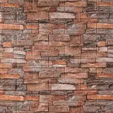 Самоклеящаяся 3D панель под камень красный песчаник 700x770x3мм (58-3) SW-00001319