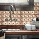 Самоклеющаяся алюминиевая плитка медная со стразами 300х300х3мм SW-00001416 (D)