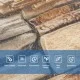 Панель стінова 3D 700*700*4mm коричневий сланець (D) SW-00002002